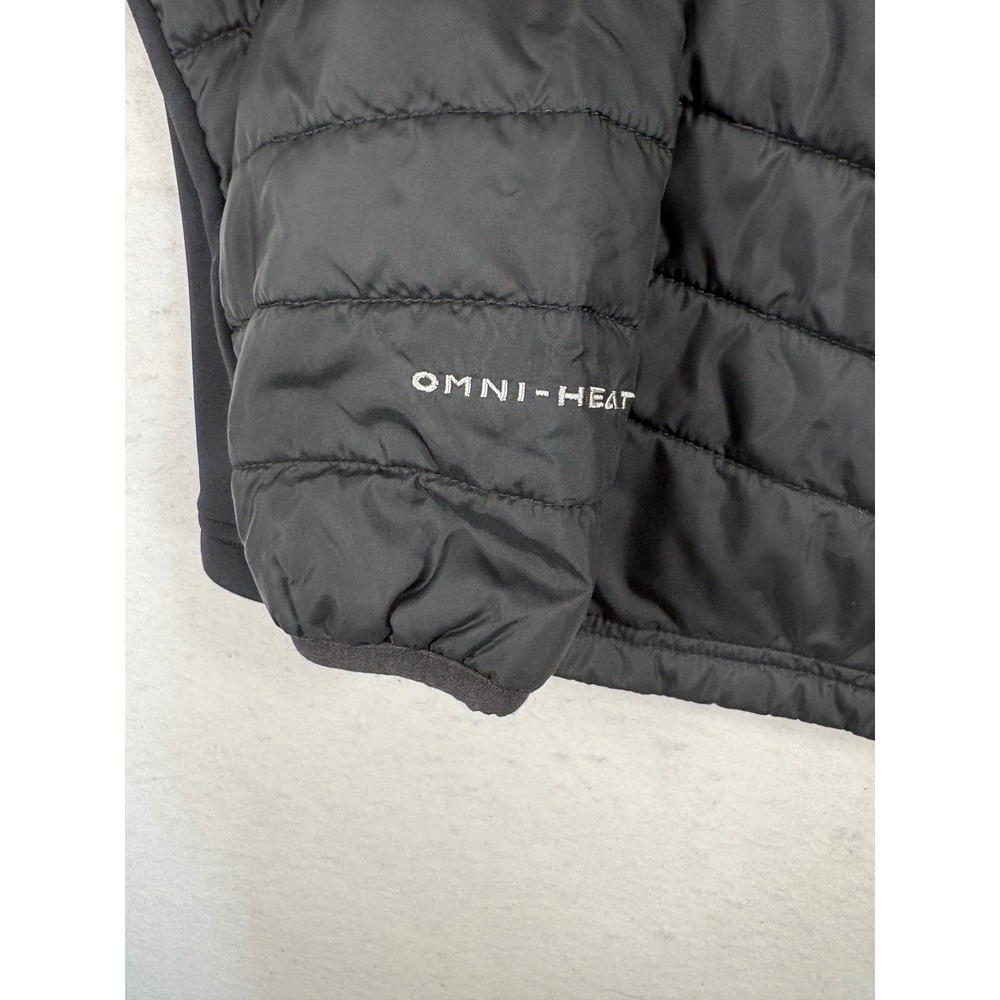 Columbia Omni-Heat Puffer Jacket Mens Small Black Hybrid Insulated Full Zip - Picture 10 of 13